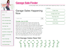 Tablet Screenshot of garagesalenearme.info